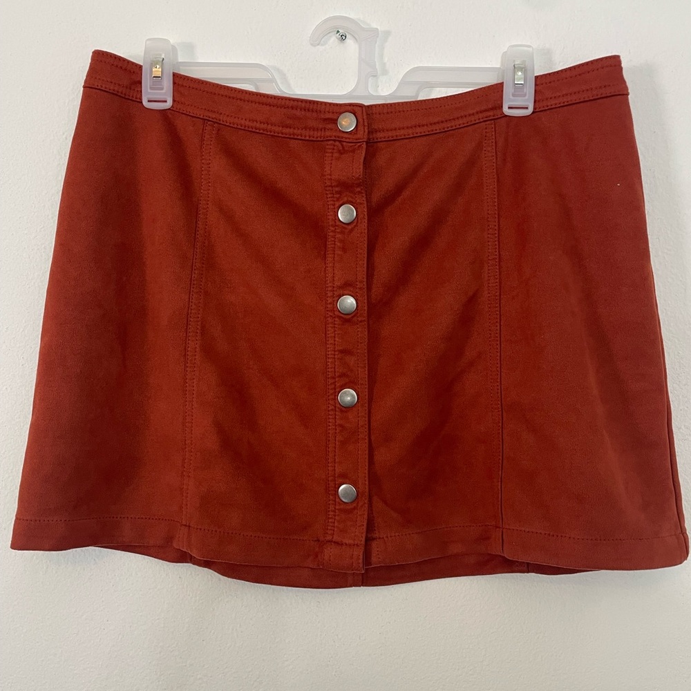 No Boundaries Red A-line Mini Skirt Casual